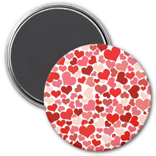 Pattern Of Hearts Red Hearts Love Magnet