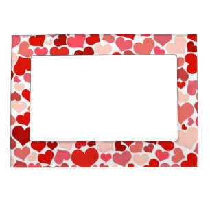 Pattern Of Hearts, Red Hearts, Love Magnetic Frame