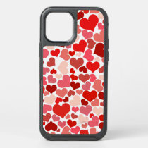Pattern Of Hearts, Red Hearts, Love OtterBox Symmetry iPhone 12 Case