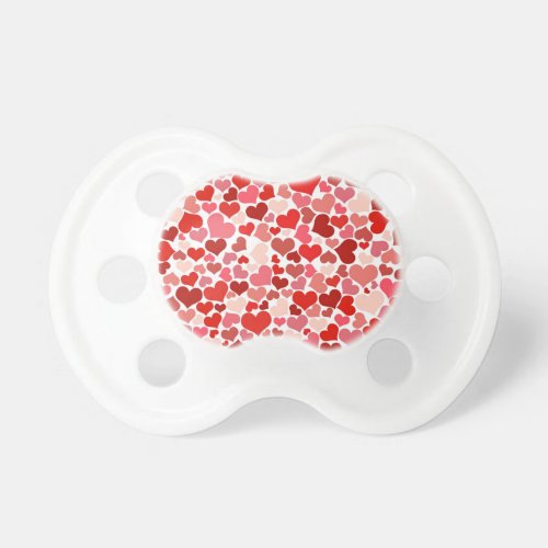 Pattern Of Hearts Red Hearts Love Pacifier