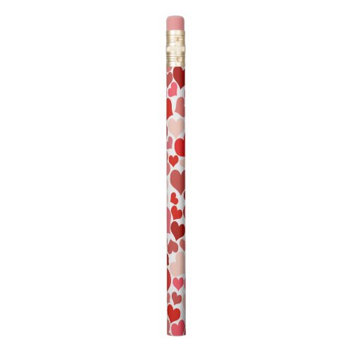 Pattern Of Hearts Red Hearts Love Pencil