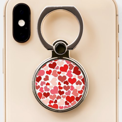 Pattern Of Hearts Red Hearts Love Phone Ring Stand
