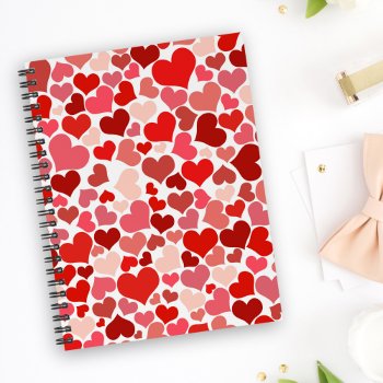 Pattern Of Hearts  Red Hearts  Love Planner by sitnica at Zazzle