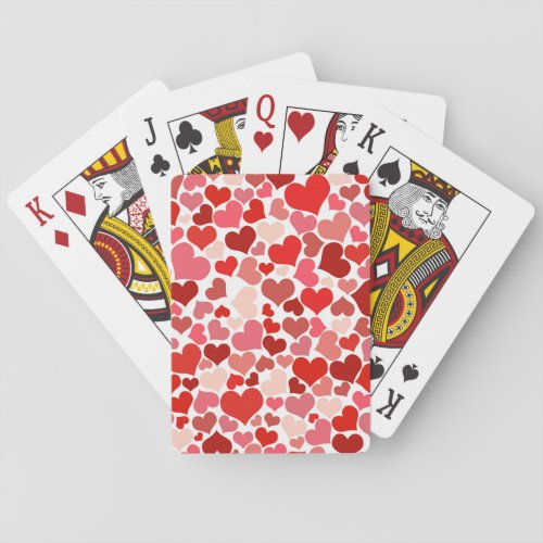 Pattern Of Hearts Red Hearts Love Playing Cards