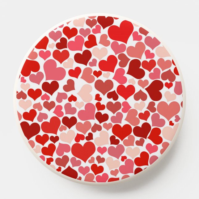 Pattern Of Hearts, Red Hearts, Love PopSocket (Popsocket)