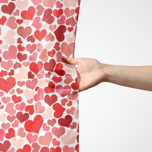 Pattern Of Hearts Red Hearts Love Scarf