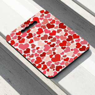 Pattern Of Hearts, Red Hearts, Love Seat Cushion