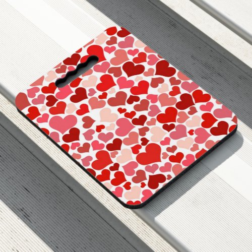 Pattern Of Hearts Red Hearts Love Seat Cushion