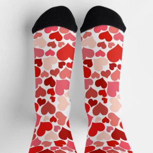 Pattern Of Hearts, Red Hearts, Love Socks