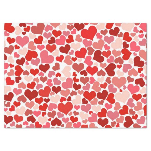 Pattern Of Hearts Red Hearts Love Tissue Paper