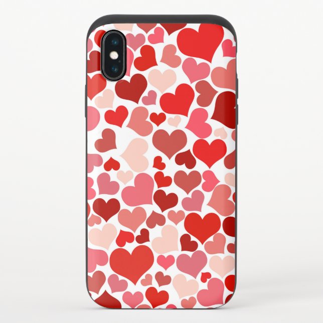 Pattern Of Hearts, Red Hearts, Love Uncommon iPhone Case (Back)