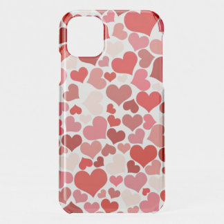 Pattern Of Hearts, Red Hearts, Love iPhone 11 Case