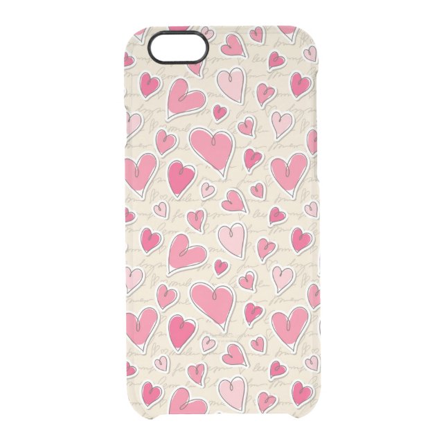 Pattern of Hearts Uncommon iPhone Case (Back)