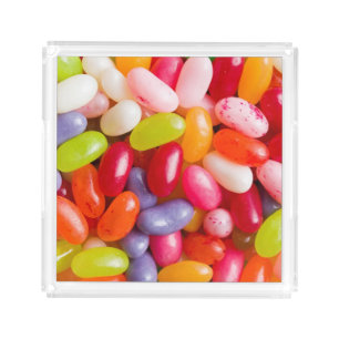 Pattern of jelly beans acrylic tray