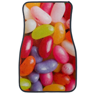 Pattern of jelly beans car floor mat