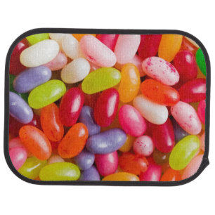 Pattern of jelly beans car mat