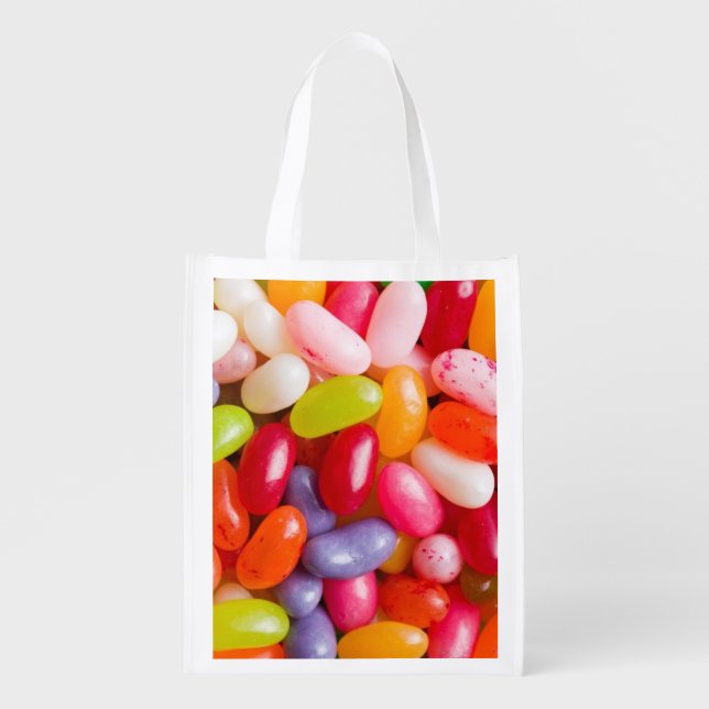 Pattern of jelly beans grocery bag (Front)