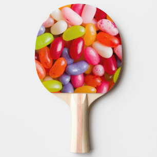 Pattern of jelly beans ping pong paddle