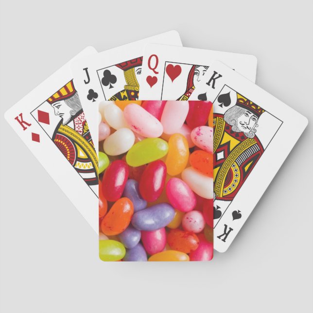 Pattern of jelly beans poker cards (Back)