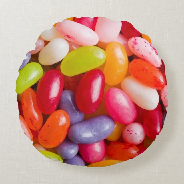 Pattern of jelly beans round pillow (Front)
