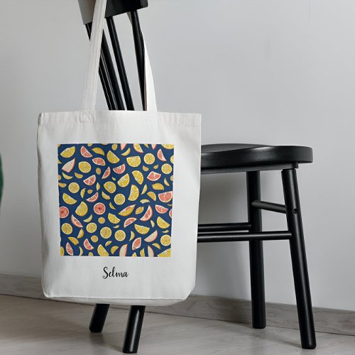 Pattern of juicy lemons Tote Bag