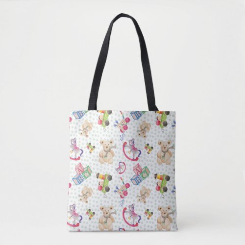 Pattern of kids toys tote bag