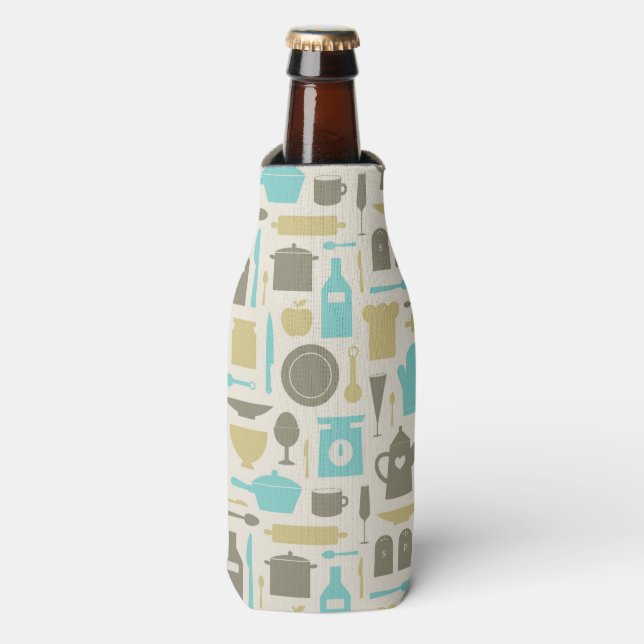 Pattern Of Kitchen Tools Bottle Cooler (Bottle Front)