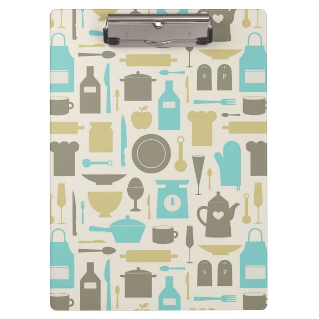 Pattern Of Kitchen Tools Clipboard (Front)