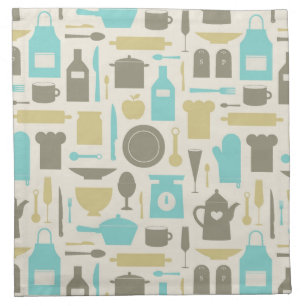 Pattern Of Kitchen Tools Cloth Napkin