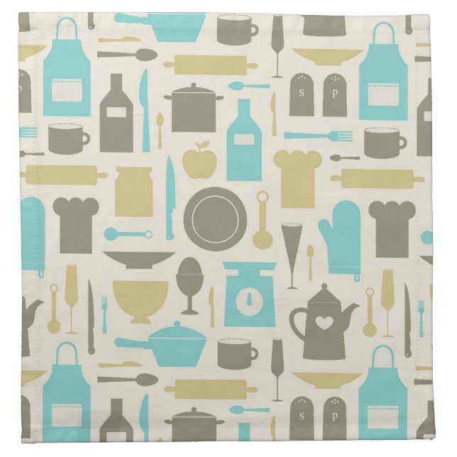Pattern Of Kitchen Tools Cloth Napkin (Front)