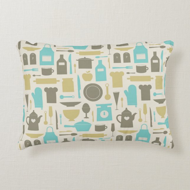 Pattern Of Kitchen Tools Decorative Pillow (Front)