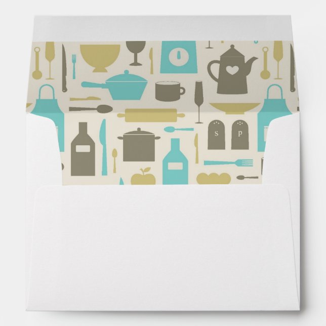 Pattern Of Kitchen Tools Envelope (Back (Bottom))
