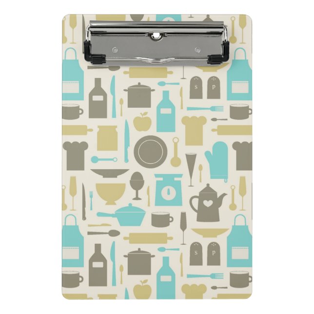 Pattern Of Kitchen Tools Mini Clipboard (Front)