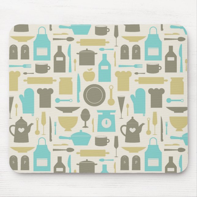 Pattern Of Kitchen Tools Mouse Pad (Front)