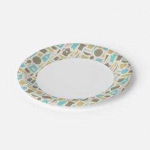 Pattern Of Kitchen Tools Paper Plates