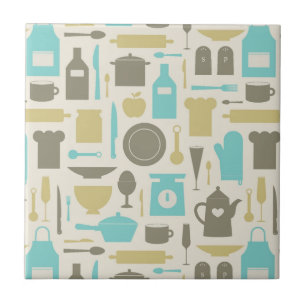 Pattern Of Kitchen Tools Tile