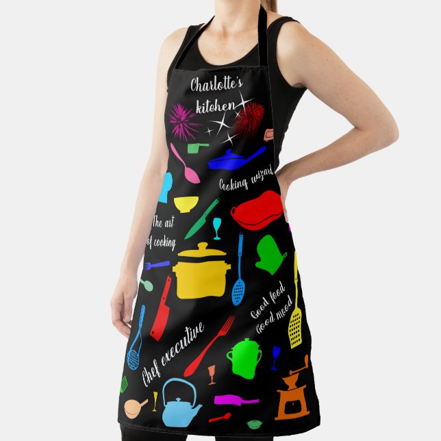 Pattern Of Kitchenware Funny Apron (Insitu)