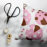 Pattern Of Ladybugs, Cute Ladybugs, Pink Ladybugs