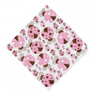 Pattern Of Ladybugs, Cute Ladybugs, Pink Ladybugs Bandana