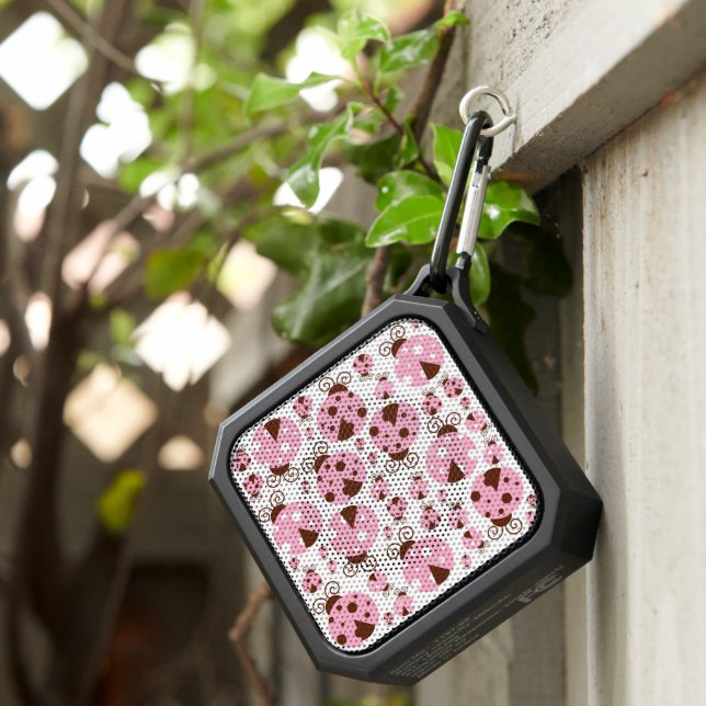 Pattern Of Ladybugs, Cute Ladybugs, Pink Ladybugs Bluetooth Speaker (Inisitu)
