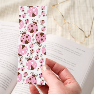 Pattern Of Ladybugs, Cute Ladybugs, Pink Ladybugs Bookmarks