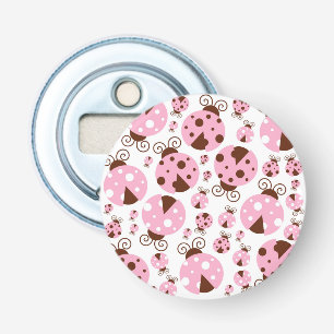 Pattern Of Ladybugs, Cute Ladybugs, Pink Ladybugs Bottle Opener