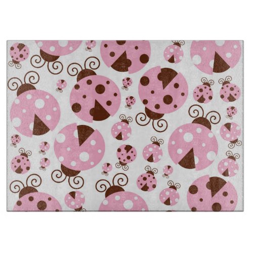 Pattern Of Ladybugs Cute Ladybugs Pink Ladybugs Cutting Board