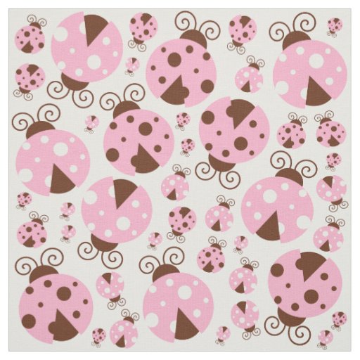 Pattern Of Ladybugs, Cute Ladybugs, Pink Ladybugs Fabric