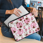 Pattern Of Ladybugs, Cute Ladybugs, Pink Ladybugs Laptop Sleeve<br><div class="desc">Cute,  fun and adorable ladybugs in pink color. Modern and trendy gift,  perfect for the ladybug lover in your life.</div>