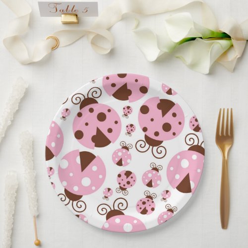 Pattern Of Ladybugs Cute Ladybugs Pink Ladybugs Paper Plates