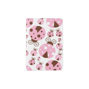 Pattern Of Ladybugs, Cute Ladybugs, Pink Ladybugs Passport Holder