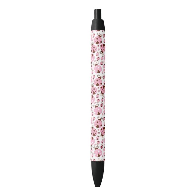 Pattern Of Ladybugs, Cute Ladybugs, Pink Ladybugs Pen (Front Vertical)