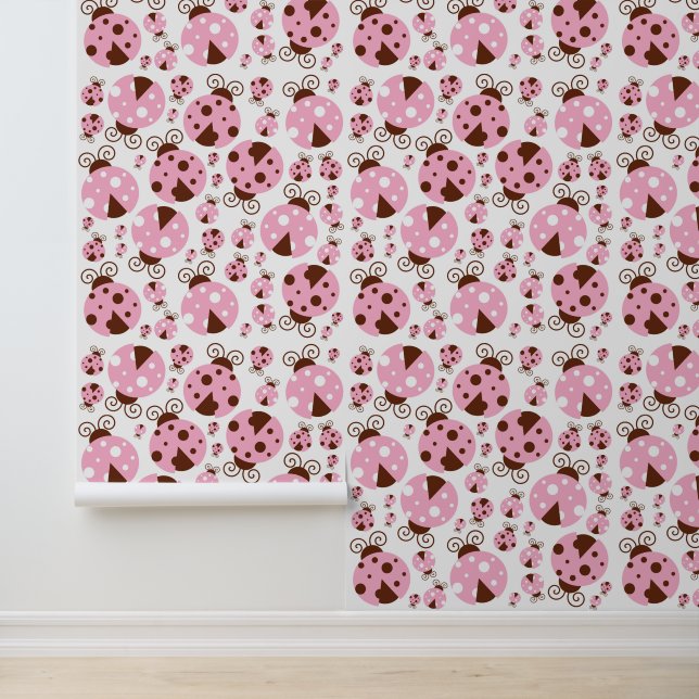 Pattern Of Ladybugs, Cute Ladybugs, Pink Ladybugs Wallpaper (Application)