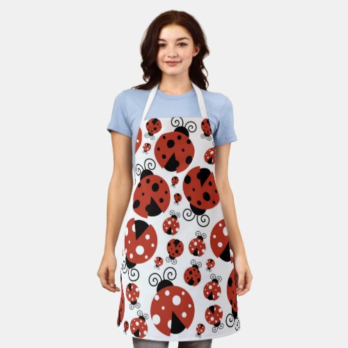 Pattern Of Ladybugs Cute Ladybugs Red Ladybugs Apron